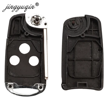 Jingyuqin Modified 3 Button Flip Car Key Shell Case for Subaru Forester Outback XV Legacy Folding Remote Key Cover Upgrade Style