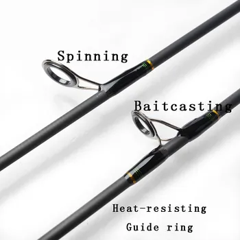 JITAI Baitcasting Род Ultralight Carbon Fishing Rod 1.8 m 2 част UL стръв пръти бързо леярство прът върти Angelrute Canne A Peche