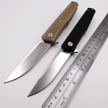 JSSQ тактически сгъваем нож D2 острието сачмен лагер джобен нож открит къмпинг EDC инструменти за оцеляване на лов програма спасителни ножове