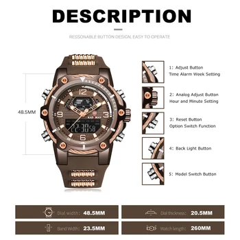 KADEMAN часовници марка луксозен аналогов Кварцов спортни мъжки часовници мъжки силикон водоустойчив дата на мода ръчен часовник Relogio Masculino