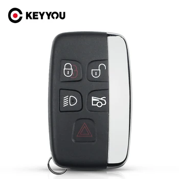 KEYYOU дистанционно ключ за кола Shell smart-калъф 5 бутона за Land Rover Discovery 4 Evoque Sport Vogue на Range Rover за JAGUAR XE XF