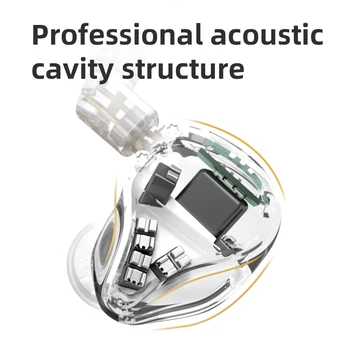 KZ ASX слушалки 20 БА единици HIFI БАС в ухото монитор балансирана арматура слушалките с шумопотискане Спорт