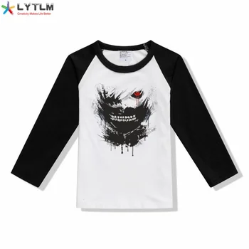 LYTLM Аниме Tokyo Ghoul Tshirt Boy Skull T Shirt Kids Boys Koszulki Meskie Girls Тениски 10 12 Year Long Sleeve Baby Boys Tshirts