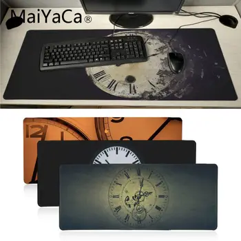 MaiYaCa Time Clock Anti-Slip Durable Rubber Computermats Professional Locking Edge Mouse Pad gamer gaming мишка