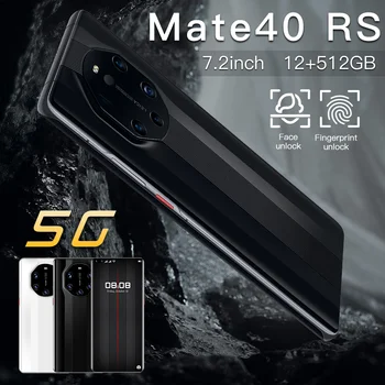 Mate40 RS 2021 нови смартфони, 5G глобалната версия на 12G 512G Android10 отключена 5800mAh 48MP Dual SIM мобилен телефон на склад