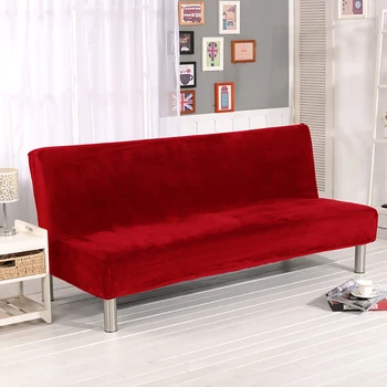 Meijuner плътен цвят плюшено калъфче за дивана, без подлакътник калъф за дивана all inclusive сгъваем калъф за дивана кърпа за дивана калъф за дивана