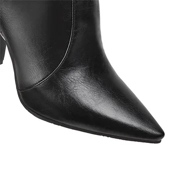 MORAZORA 2020 vintage класически dress shoes дами офис обувки с остър нос zip есен зима високи токчета ботуши жена ботильоны