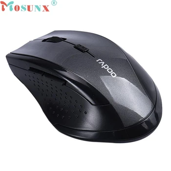 Mosunx 2.4 GHz безжична оптична игра мишка+USB-приемник на мишката, за КОМПЮТЪР, лаптоп професионален геймър черен/червен Mar25
