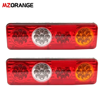 MZORANGE 2pcs LED Car Rear Tail Lights лампа на спирачната стоп-сигнал за ремарке, Каравана, камион камион 36LED 12V/24V 3Colors задни светлини