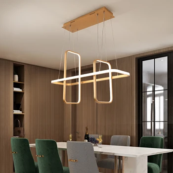 Nordic Modern, led pendant светлини for условия за хранене living room shop led hanging pendant lamp fixture Matte black/white/gold finished