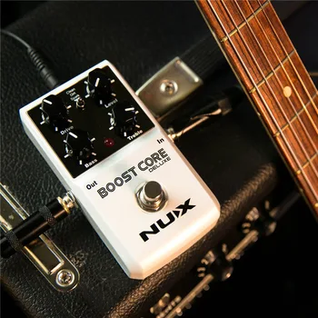 NUX Boost Основната Deluxe Guitar Effects Pedal динамично балансирани музикални инструменти True Bypass Effects аксесоари за китарни педали