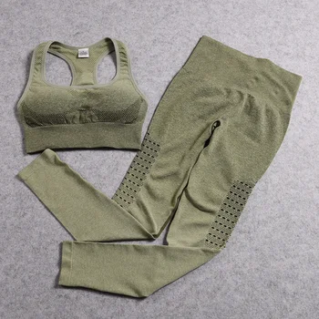Ombre Seamless Yoga Set Sport Outfit For Woman 2 Piece Gym Clothing Workout Set Women ' s Sports Set Fitness Suit Active Носете