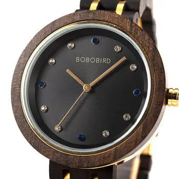 Relogio feminino BOBO BIRD Wood Watch Woman Кварцов ръчен часовник марка луксозна дървена гривна подарък за приятелка Armbanduhr Damen