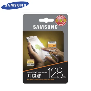 SAMSUNG оригинален нов EVO 128GB U3 карта с памет Class10 Micro SD TF / SD карта C10 R100MB / S MicroSD XC UHS-1 поддръжка на 4K HD UItra