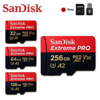 SanDisk Extreme Pro Micro SD Card 128GB 32GB 64GB 256GB 400GB карта памет от 32 на 64 и 128 GB флаш карта SD / TF карта MicroSD U3 4K за телефон