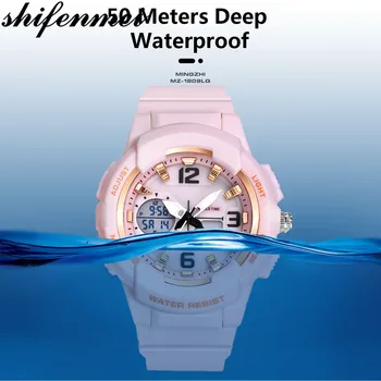 Shifenmei Women Watch Girls Digital Top Brand Watch Women Waterproof LED Sport Watches Ladies гривна ръчен часовник zegarek damski
