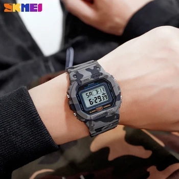 SKMEI Спорт Chrono мъжки часовник военни водоустойчив луксозни часовници led дисплей електронен ръчен часовник Ръчен часовник Relogio Masculino