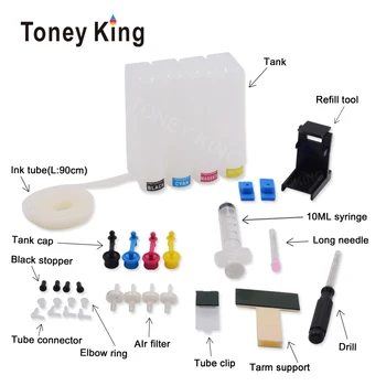 Toney King Сам Ciss Ink Tank System за HP 123 XL консуматив Deskjet 1110 2130 2132 2134 3630 3632 3634 принтер CISS аксесоари