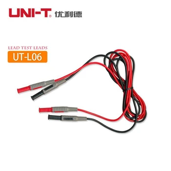 UNIT UT-L06 Двухголовочный свързване на проводник с двойна изолация банан щекер универсална сонда тестови кабели мултицет кабел на метър 1000В 10А