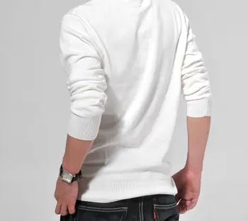 ZOEQO Sale brand Regular Cotton Men Sweater пуловер с V-образно деколте, мъжка мода черен/бял пуловер, мъжки жилетки трикотаж 0432