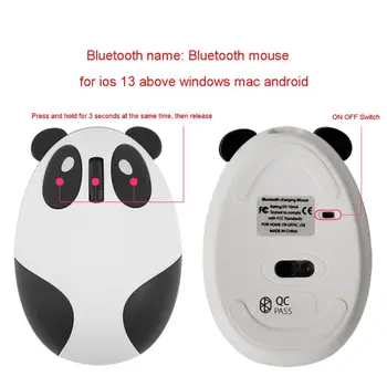 Акумулаторна Безжична Bluetooth мишка карикатура Панда мишка за лаптоп, телефон, таблет