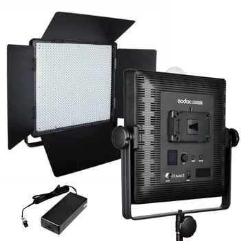 Безплатен DHL Godox 1000 LED 3300-5600K Bi-color Video Light LED1000C + безжично дистанционно управление + захранващ адаптер за запълване на осветление сватба