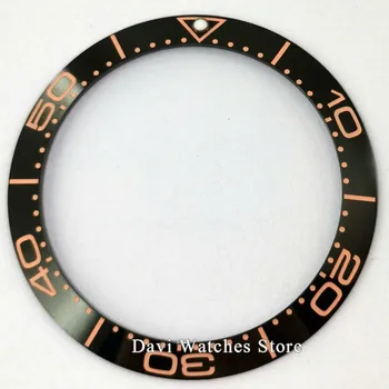 Високо качество на часовници bezel 38 мм, черен/син Керамични часовници bezel части за 40 мм Parnis автоматично мъжки часовник