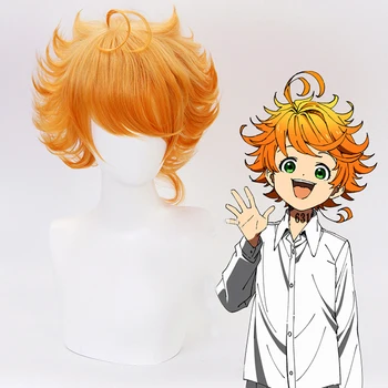 Ема cosplay перука аниме no Yakusoku Neverland The Promised Neverland 63194 оранжево термоустойчиви синтетични коса перуки + перука Капачка