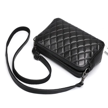 Естествена кожа малка чанта през рамо за жени Crossbody чанта дами луксозни чанти мода партия портфейл дамски чанти пратеник