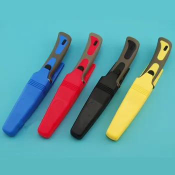 жълто,синьо,червено 440C US diving knife 58HRC outdoor survival knife sharp knife camping tools безплатна доставка
