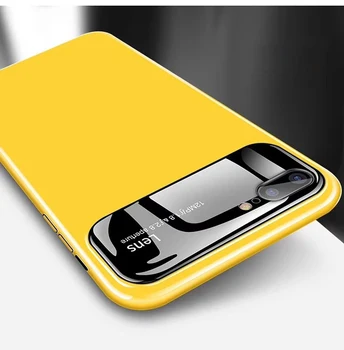 За iPhone 11 12 Pro Max Mini XR XS X 8 7 6 6S Plus SE 2 2020 Case течно квадратно закалено стъкло противоударная мека рамка на делото