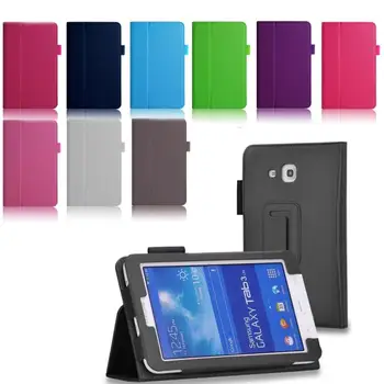 За Samsung Galaxy Tab3 Lite 7.0 T110 T111 T113 T116 7-инчов таблет изкуствена кожа сгъваем Фолио калъф поставка делото SM-T113NU седалките