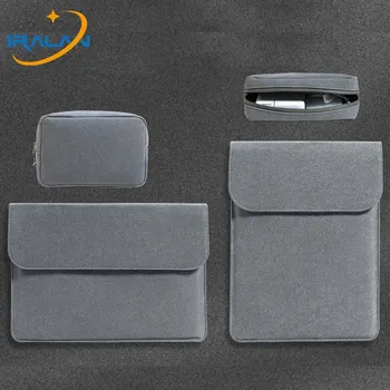 Изкуствена кожа 11 12 13.3 15 16 ръкав чанта за лаптоп с блок захранване за HP Xiaomi Mi Air на Apple Macbook Pro 13 Case водоустойчив капак