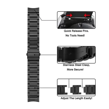 Каишка 22мм за Galaxy часовници 46мм Samsung Gear S3 Frontier band неръждаема стомана метална гривна Huawei watch GT каишка Gear ' S 46 3