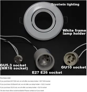 Кардан комплекти led прожектор фитинг без лампа GU10 MR16 притежателя на железния корпус led тавана лампа лампа