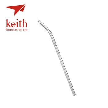 Кийт Titanium Drinking Straw Bend And Straight Family Drink Straws Eco-friendly Food Grade With 1 Clean Brush