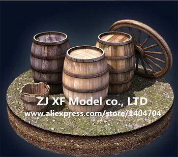 Класически древен кораб модел барел комплект дървени ракия, бъчва кофи 2 бр. / компл.