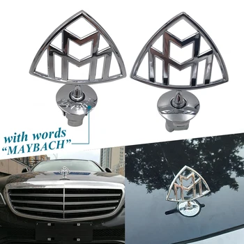Колата 3D предната постоянна метална емблема на автомобил преден капак стерео лого знак за Mercedes Maybach S400 S500 S600 C E S class 2020 нов