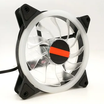 Компютърни led фенове на модата двустранен ниско ниво на шум 4-пинов компютър, Блок за захранване на вентилатор на LED Light Heatsink Cooler