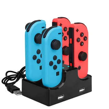 Контролер зарядно устройство ще захранване на зарядно устройство за Nintendo Switch 6 в 1 зарядно устройство ще захранване на поставка за Nintend Switch Joy-Против и Pro контролер