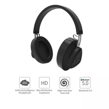 Марка Bluedio TM Bluetooth 5.0 Over-ear monitor studio слушалки за телефон, музикален слушалка