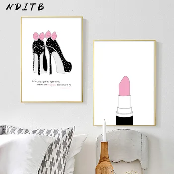 Мерилин Монро Балон Червило Е На Мода Арт Плакати Розово Красотата На Платното За Печат Мода Боядисване На Стенни Пана Момичета Спалня Декор