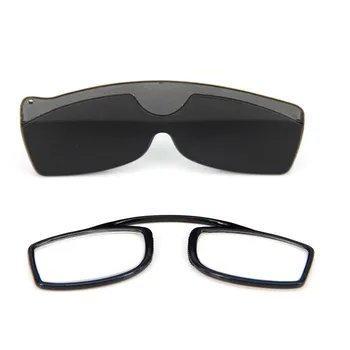 Мини очила за четене мъжете скоба за носа мода високо качество на пластмасата на лупа, пресбиопия очила Дамски черен с корпус 1.0 2.0 2.5