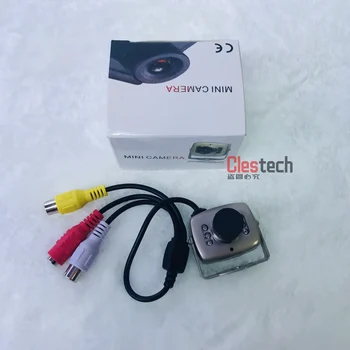 Много мини метал HD 800TVL видеонаблюдение дома закрит аудио за микрофон Видеонаблюдение камери 6led инфрачервено нощно виждане малък аналогов видео цвят