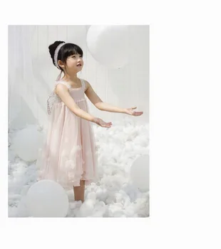 Момиче рокля на принцеса 2020 годишният Нов пеперуда Крила ръкави пухкави тюл рокля премяна Детски дрехи WX002