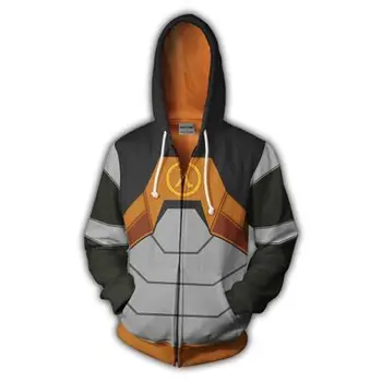 Мъж с качулка на Half Life, 3D печатни качулки случайни спортен костюм яке с цип, с качулка хип хоп пролет есен върховете