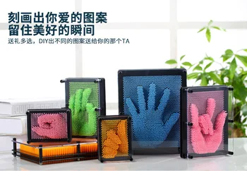 Направи си САМ новост отпечатък на ръцете 3D клонинг на ръцете модел разнообразие от pinpin pinart стерео игла конец детски образователни играчки