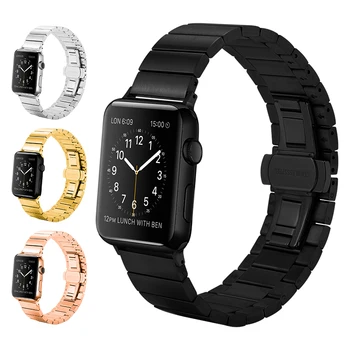 Неръждаема за Apple watch band 38 мм 42 мм 44 мм 40 мм гривна каишка приложите към iWatch6 5 4 3 2 SE