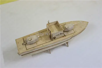 НИДЕЙЛ модел Безплатна доставка лазерно рязане моторизованная лодка дървена пъзел класически СССР багтрап модел електрическа канонерка играчки