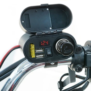 Нов комплект ключове аксесоари за мотоциклети водоустойчиви запалки зарядно устройство, USB